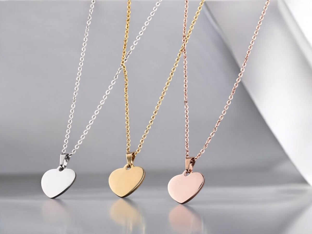 Engraved Heart Necklace - SK Art House
