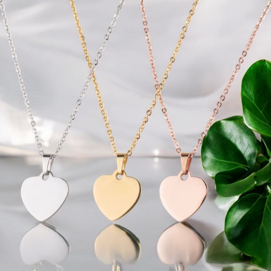 Engraved Heart Necklace - SK Art House
