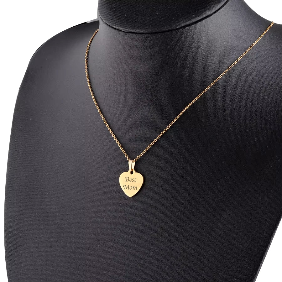Engraved Heart Necklace - SK Art House