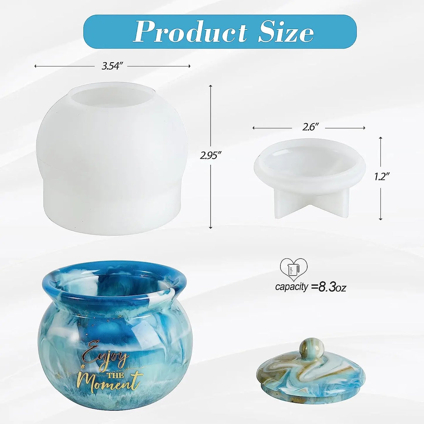 Rounded Jar Silicone Mold