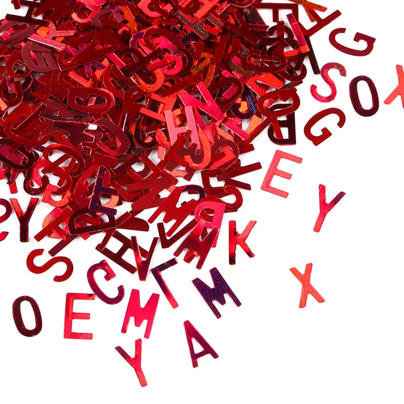 Holographic Glitter Alphabet Flakes