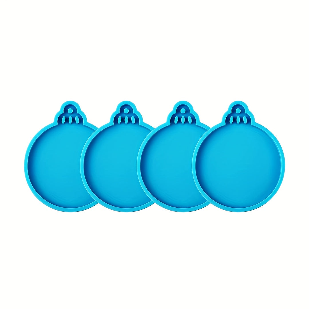 4pcs Festive Silicone Mold for DIY Christmas Ornaments