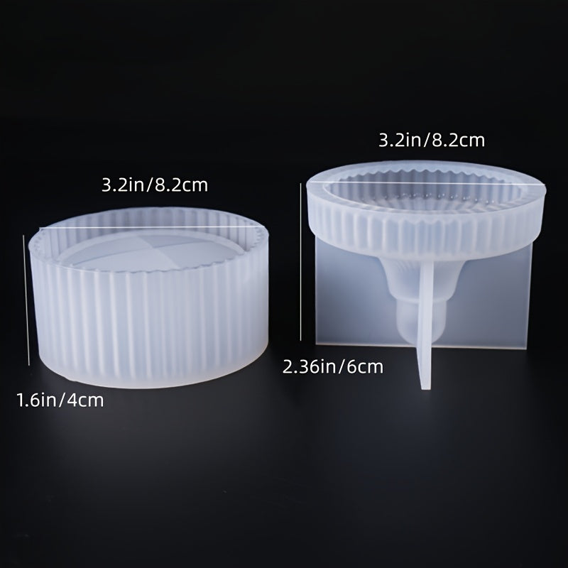 Stripe Box Jar Resin Mold With Lid