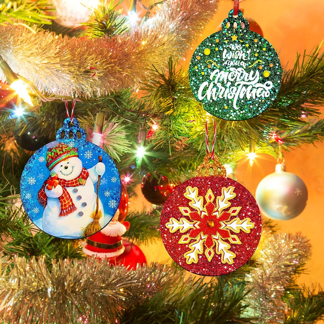 4pcs Festive Silicone Mold for DIY Christmas Ornaments