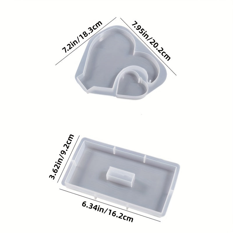 Large Heart-Shaped Photo Display Silicone Mold