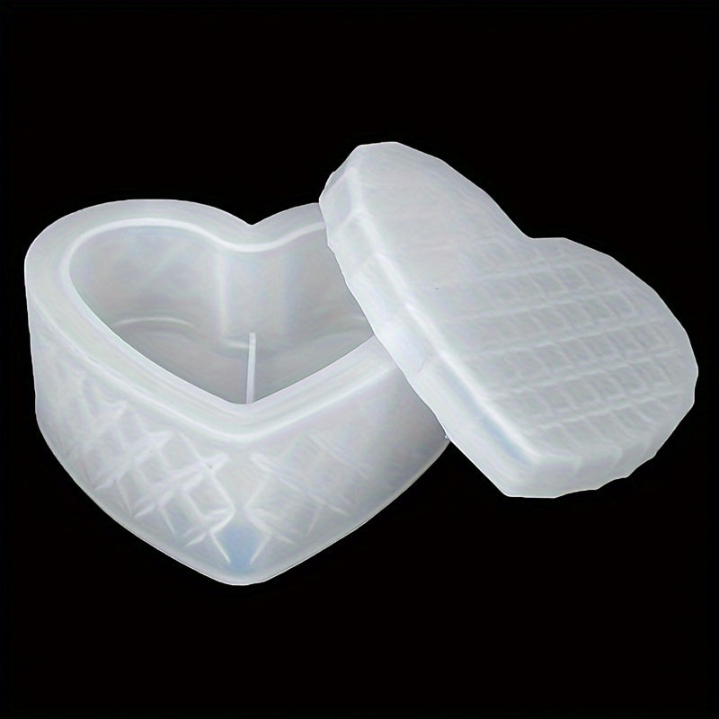 Geometric Heart Silicone Mold for Jewelry Boxes
