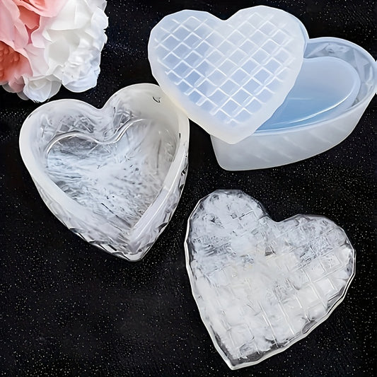 Geometric Heart Silicone Mold for Jewelry Boxes