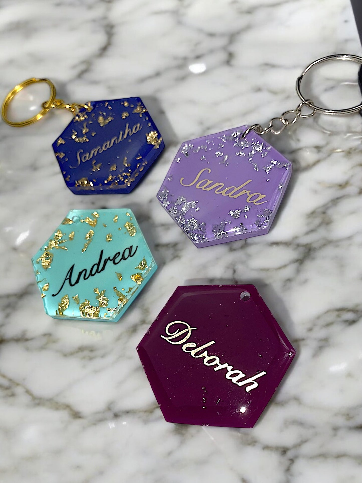 Design Your Own - Hexagon Keychain