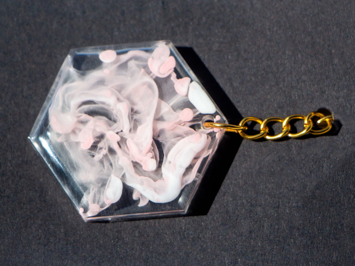 Design Your Own - Smoky Hexagon Keychain