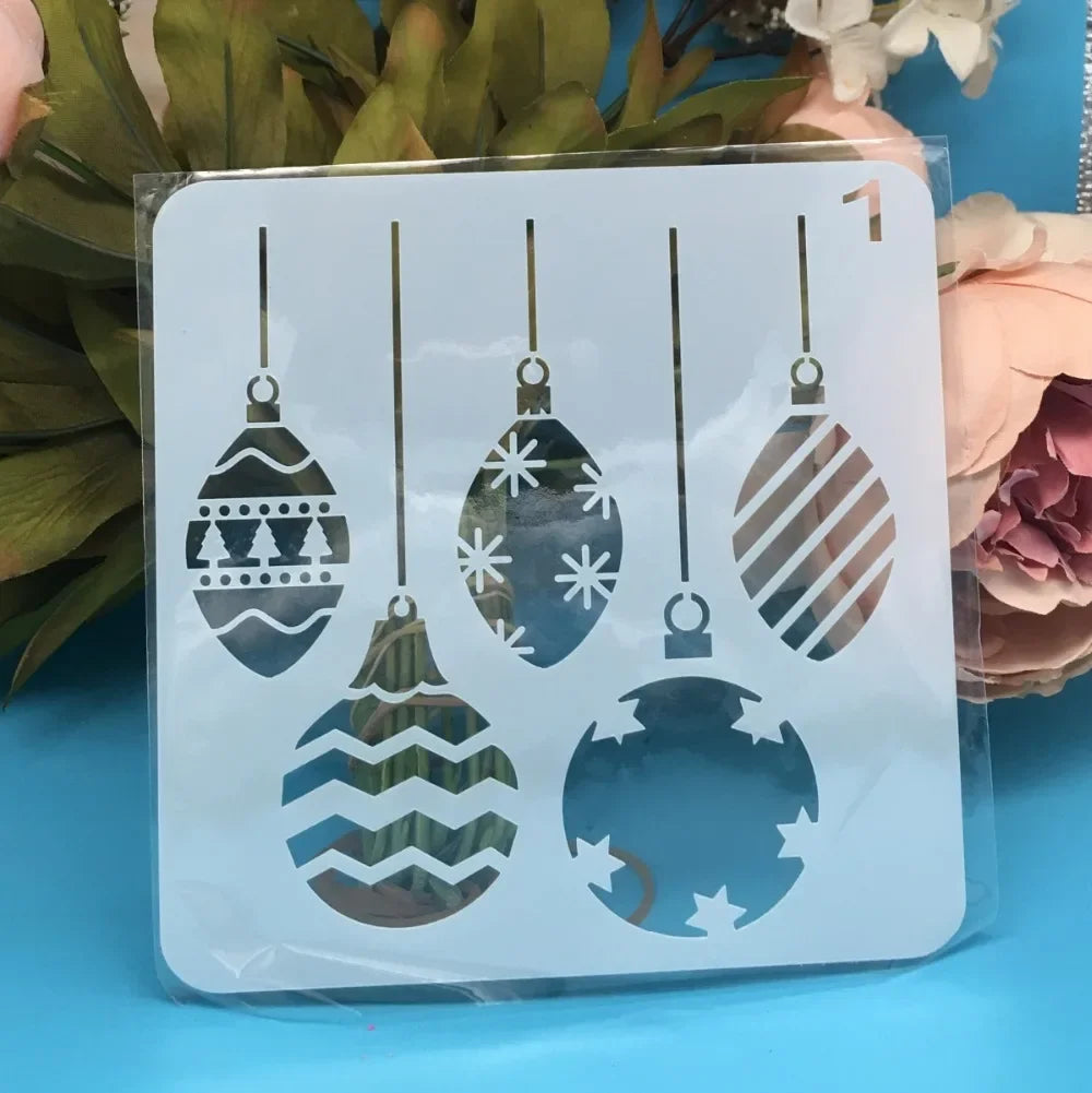 8Pcs/Set Christmas Layering Stencils