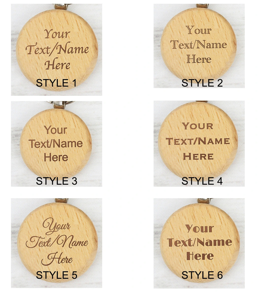 Engraved Wooden Keyring