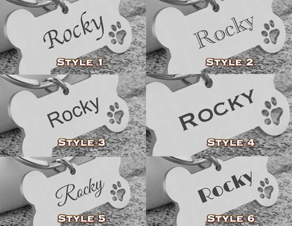 Engraved Bone Pet Tag