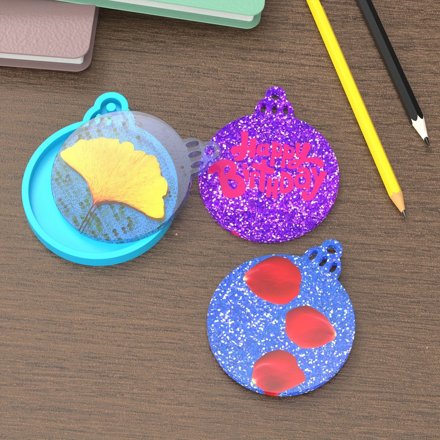 4pcs Festive Silicone Mold for DIY Christmas Ornaments
