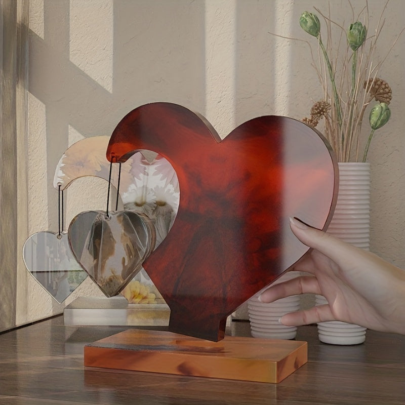Large Heart-Shaped Photo Display Silicone Mold