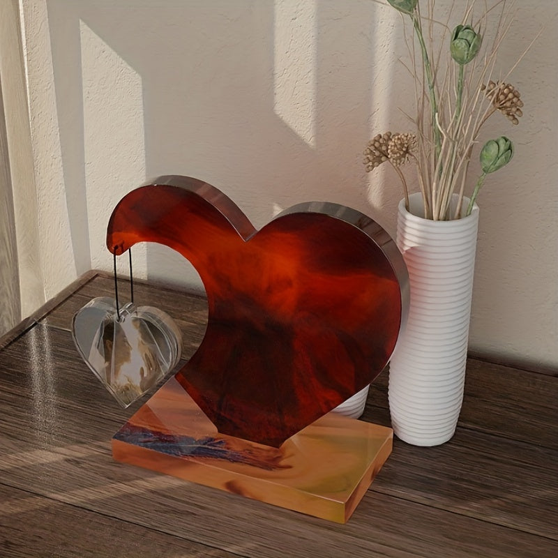 Large Heart-Shaped Photo Display Silicone Mold