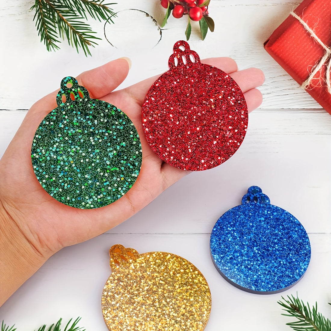 4pcs Festive Silicone Mold for DIY Christmas Ornaments