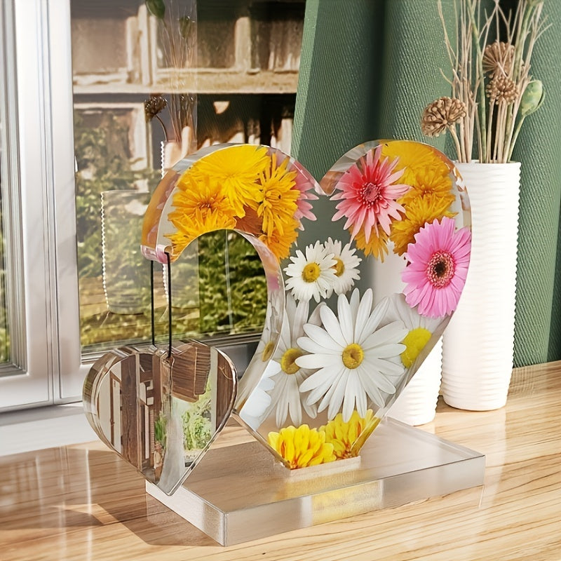 Large Heart-Shaped Photo Display Silicone Mold